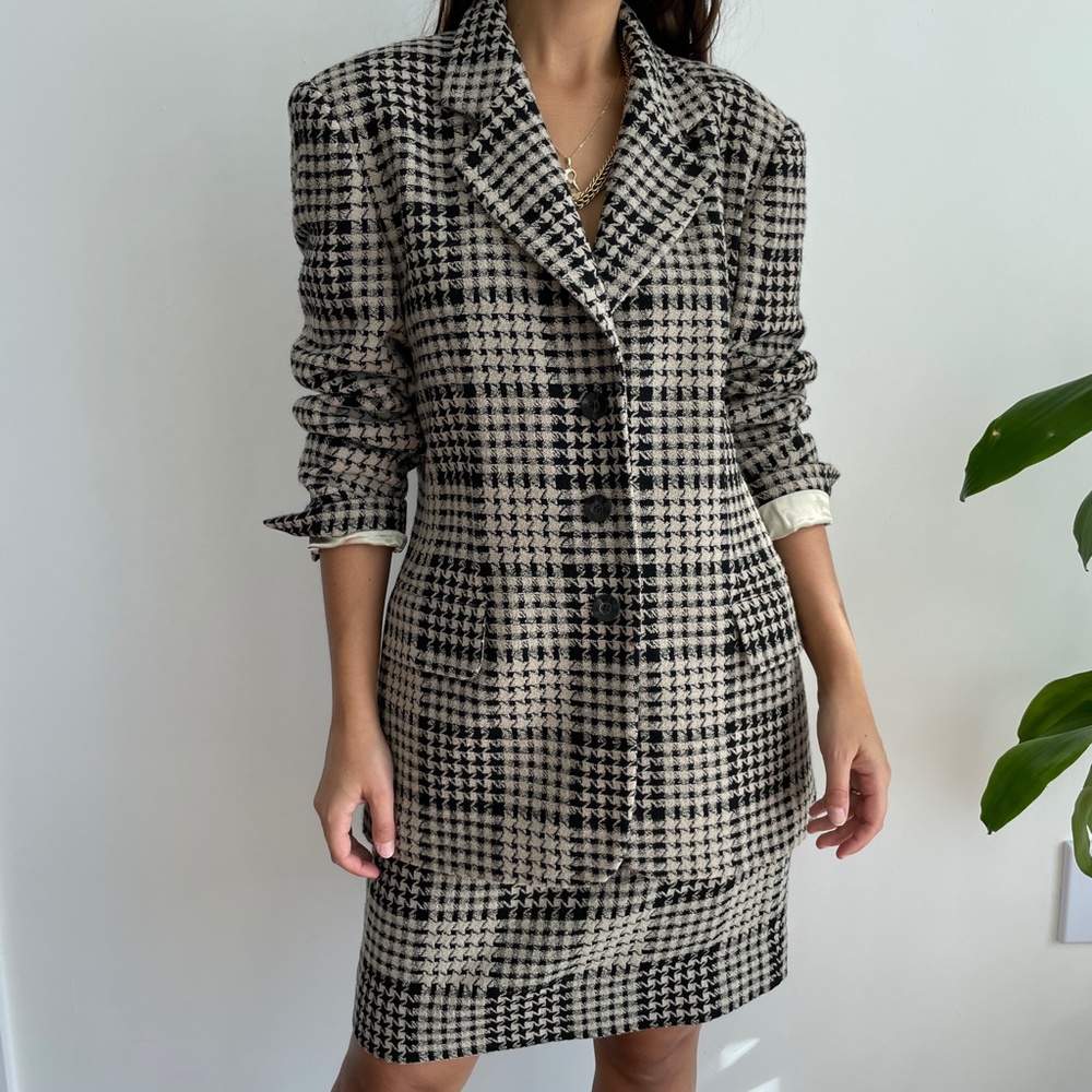 Escada houndstooth wool blazer jacket - Picture 13 of 13